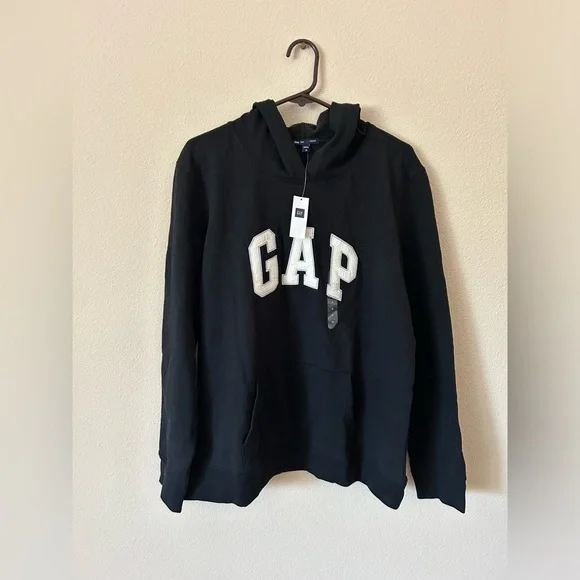 New Gap Logo Sweatshirt Black with White Logo in front - Picture 2 of 6